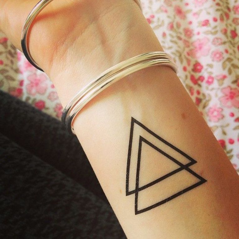 68 Magnificent Triangle Wrist Tattoos