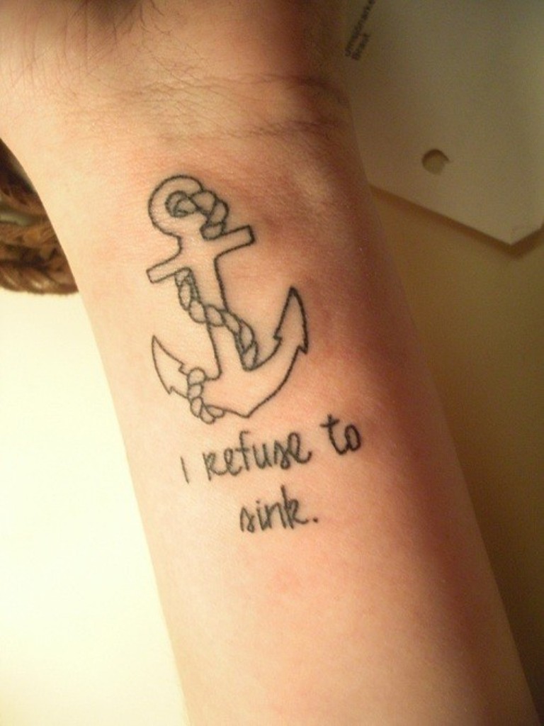 anchor tattoos with quotes for girls