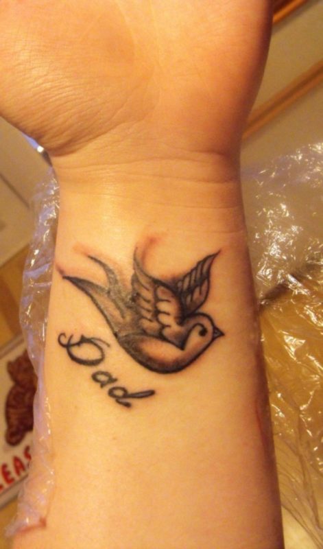 Dove Bird Tattoo On Wrist