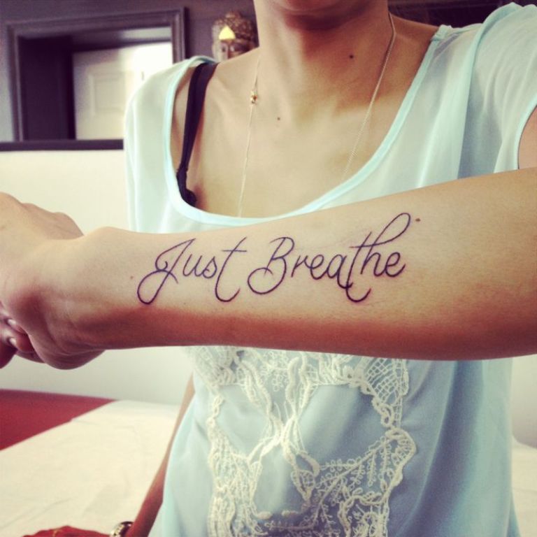 54 Elegant Just Breathe Tattoos Design On Wrist Wrist Tattoo Pictures