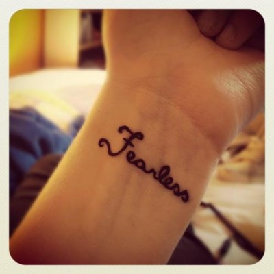 Cool Fearless Wrist Tattoo