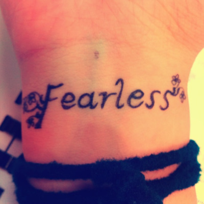 Dark Fearless Tattoo On Wrist