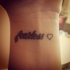 Fearless With Heart Tattoo