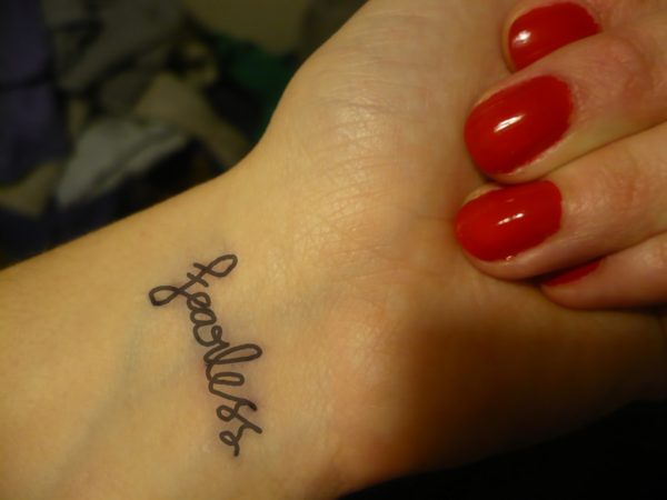 Fearless Wrist Tattoo